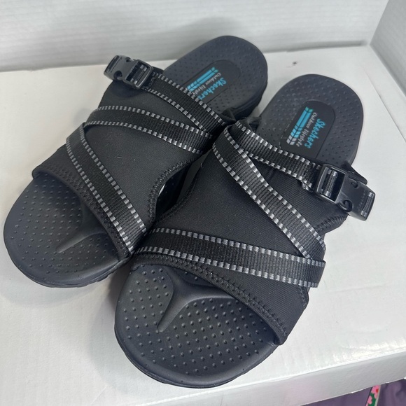 Skechers Shoes - SKECHERS Outdoor Lifestyle Ladies Perfect Planning Slide Reggae Black Size 8